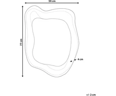 Beliani Sieninis veidrodis SANTEC 59 cm 77 cm auksinis