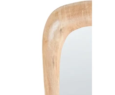 Beliani Sieninis veidrodis TRIZAY 57 cm 120 cm medinis rudas