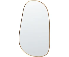 Beliani VERNAIS sieninis veidrodis 60 cm 110 cm metalinis auksinis