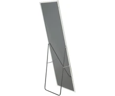Beliani Pastatomas veidrodis BEAUVAIS 156 cm metalinis sidabrinis