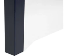 Beliani Dviaukštė lova iš pušies medienos REVIN 90 x 200 cm tamsiai mėlyna
