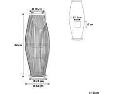 Beliani Medinė lempionas 84 cm ryškiai TAHITI