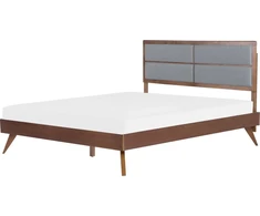 Beliani Lova POISSY 160 x 200 cm tamsaus uosio