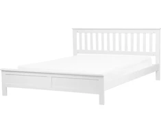 Beliani MAYENNE pušies medienos lova 180 x 200 cm balta