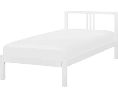Beliani Viengulė lova VANNES 90 x 200 cm, balta, pušies mediena