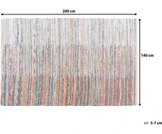 Beliani Medvilnės kilimas 140 x 200 cm daugiasluoksnis MERSIN