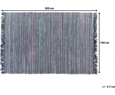 Beliani Medvilnės kilimas 140 x 200 cm pilkas BESNI