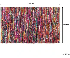 Beliani Medvilnės kilimas 160 x 230 cm, daugiasluoksnis
