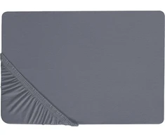 Beliani Medvilninė paklodė 200 x 200 cm tamsiai pilka JANBU Lumarko!