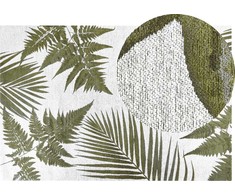 Beliani Medvilnės kilimas lapų motif 200 x 300 cm žalia BARZAH Lumarko!