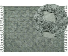 Beliani Medvilnės kilimėlis 160 x 230 cm žalia Kars Lumarko!