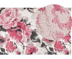 Beliani Medvilnė kilimas su gėlėmis 200 x 300 cm rožinė EJAZ Lumarko!