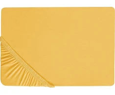 Beliani Medvilninis paklodė 160 x 200 cm garstyčios JANBU Lumarko!