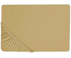 Beliani Medvilninis paklodė 90 x 200 cm alyvuogių JANBU Lumarko!