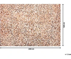 Beliani Megztinės odos skiautės rudos 160 x 230 cm TORUL