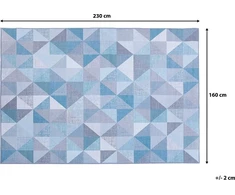 Beliani Mėlyna pilka kilimas 160 x 230 cm trumpi plaukai KARTEEE