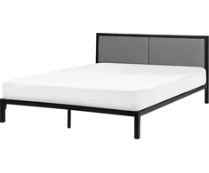 Beliani Metalinė lova CLAMART 160 x 200 cm Pilka