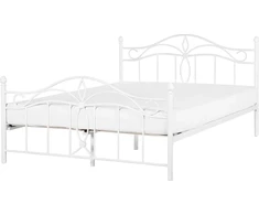 Beliani Metalinė lova ANTLIA 160 x 200 cm balta