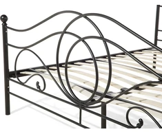 Beliani Metalinė lova LYRA 180 x 200 cm Juoda