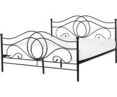 Beliani Metalinė lova LYRA 180 x 200 cm Juoda