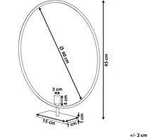 Beliani Metalinis žvakių laikiklis 45 cm auksinis SERAM