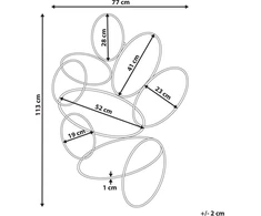 Beliani Sieninis veidrodis DECIZE 113 cm 77 cm metalinis auksinis