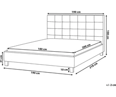 Beliani Lova LA ROCHELLE 180 x 200 cm šviesiai pilka