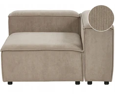 Sofa Beliani Kampuose modulis ARDAL kairinis šviesiai rudas velvetas