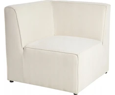 Sofa Beliani Kampinis modulis LEMVIG šviesiai smėlio spalvos velvetinis