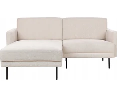 Beliani 2 vietų kampinė sofa BREDA, šviesiai smėlio spalvos, dešininė