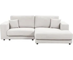 Beliani Trivietė kampinė sofa LOFOTEN kreminės spalvos kairinė