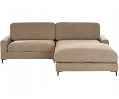 Beliani Trivietė kampinė sofa MALOY ruda, kairinė