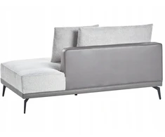 Beliani Trivietė kampinė sofa MYKEN šviesiai pilka, dešininė