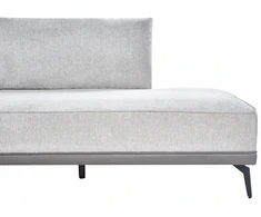 Beliani Trivietė kampinė sofa MYKEN šviesiai pilka, dešininė