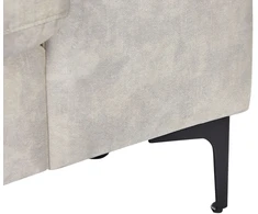 Beliani 4 vietų kampinė sofa KIRUNA, veliūras, šviesiai smėlio spalvos, dešinė pusė