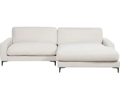 Beliani Trivietė kampinė sofa MALOY, šenilas, kreminė balta, kairinė