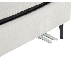 Beliani Trivietė kampinė sofa MALOY, šenilas, kreminė balta, kairinė