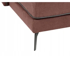 Beliani Kampinė sofa ALTAN, 3-vietė, bordo spalvos, kairinė
