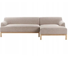 Beliani Trivietė kampinė sofa SOSJO, šviesiai ruda, kairinė