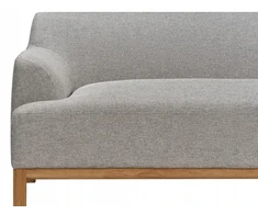 Beliani Trivietė kampinė sofa SOSJO šviesiai pilka kairinė