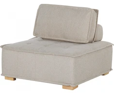 Beliani Modulinė kampinė sofa 4 asmenims TIBRO, dešininė, šviesi smėlio spalva