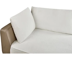 Beliani Trivietė kampinė sofa MYKEN, nebalinta, kairinė