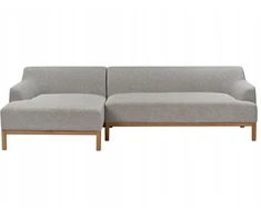 Beliani Trivietė kampinė sofa SOSJO šviesiai pilka dešininė