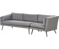 Beliani Sodo sofa 3 asmenims LORETELLO dešininė pilka