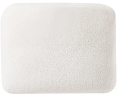 Beliani 5 vietų kampinė sofa OSLO Boucle balta su pufu, kairinė