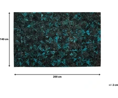 Beliani Oda kilimas 140 x 200 cm juoda turkis ATALAN