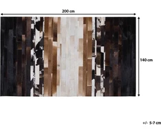 Beliani Odos kilimas 140 x 200 cm juodas, rusvas DALYAN
