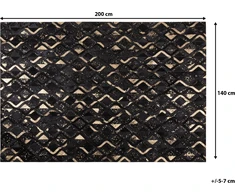 Beliani Odos kilimas 140 x 200 cm juodas DESELI