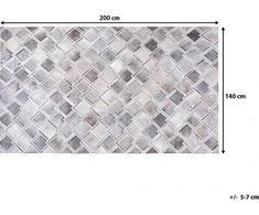 Beliani Odos kilimas 140 x 200 cm pilkas AGACLI