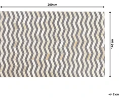 Beliani Odos kilimas 140 x 200 cm žalsvai rusvas BAGGGOZE